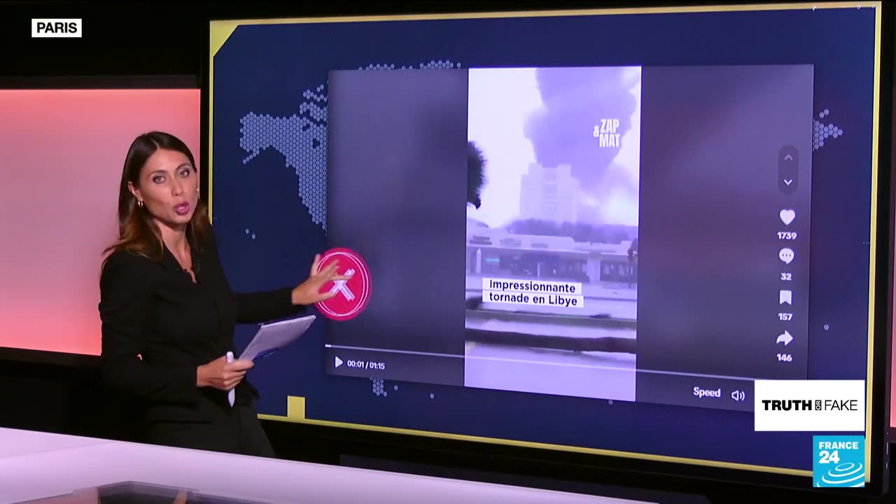 LIVE NEWS ; Old videos used to falsely illustrate deadly floods in Libya • FRANCE 24 English