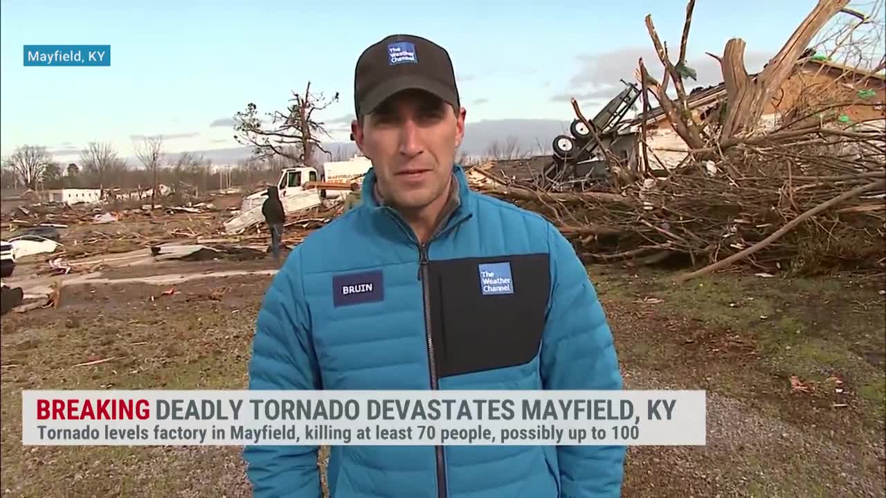 this geo engineered weather bomb ripped thru thick steal and tore the mayfield water tower to shreds