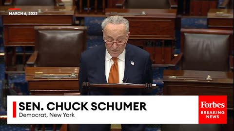 JUST IN- Schumer Promotes Biden Budget, Slams Trump's Regulatory Actions In Wake Of East Palestine