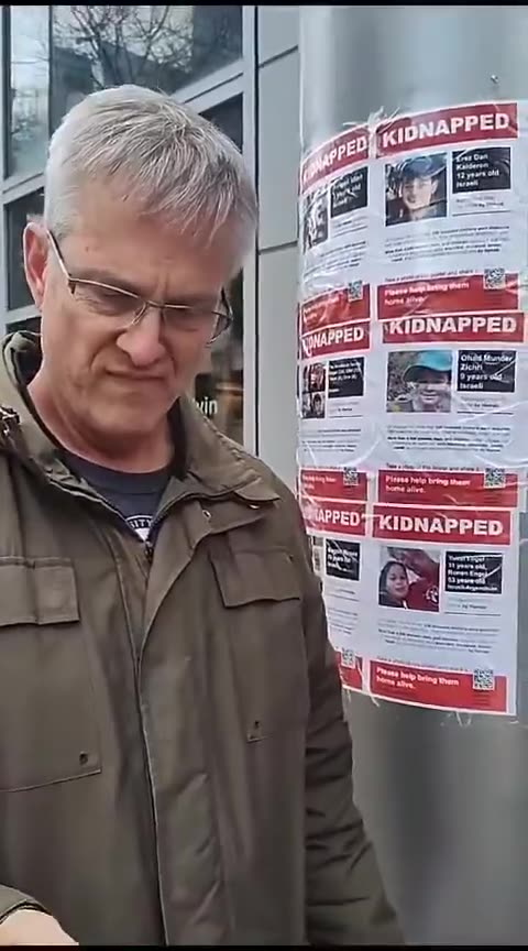 University of Chicago Bentley Wall destroying posters of Israeli children kidnapped by Hamas