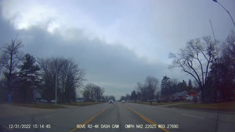 Drive From Luck Star Buffet, Telegraph Rd; To Post Office, Goddard Rd, Taylor, MI, 12/31/22