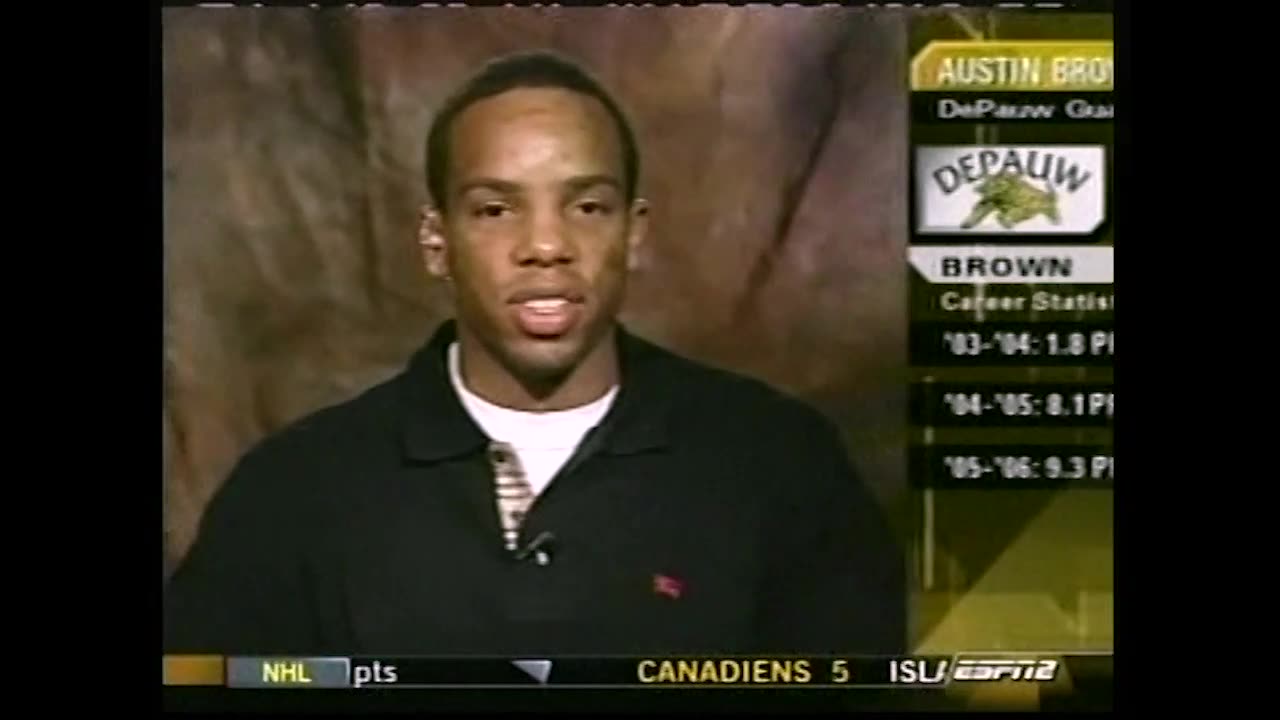 March 1, 2006 - DePauw Hoopster & Future Sports Agent Austin Brown on 'Cold Pizza'