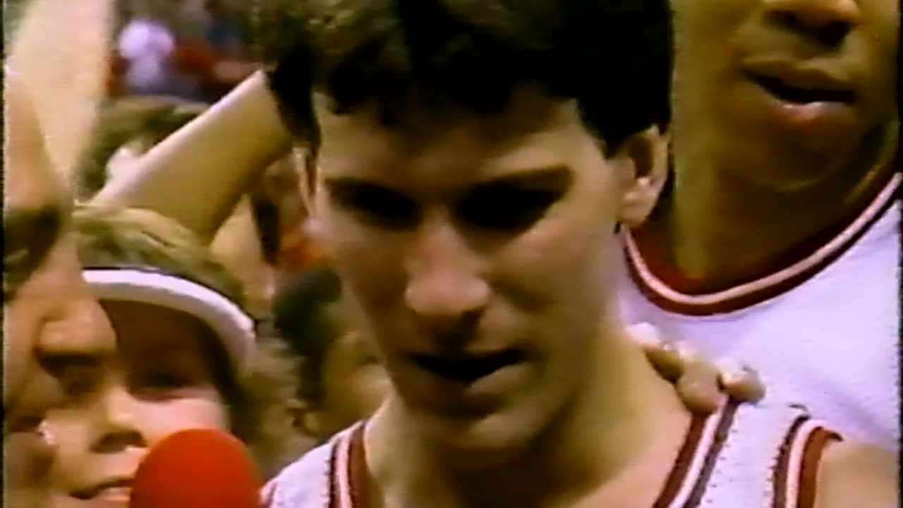 March 22, 1987 - WISH's Jim Barbar After IU Elite 8 Win Over LSU