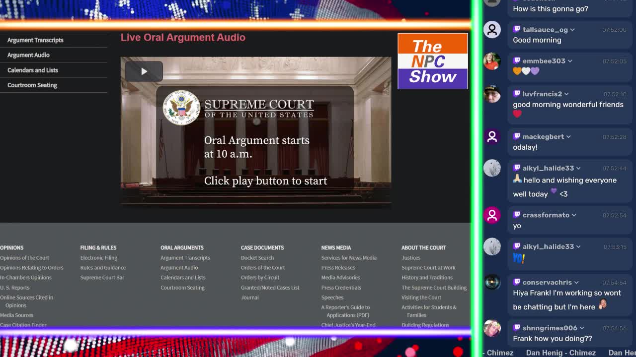 🔴LIVE: US Supreme Court Hearing On OSHA ETS Jab Mandates 🟠⚪🟣 The NPC Show