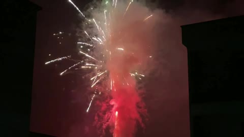 Beautiful fireworks at night