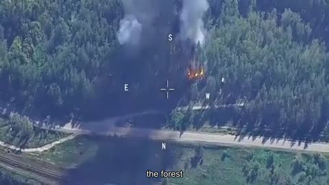 ️Destruction of the Russian convoy that failed to hide in the forest.