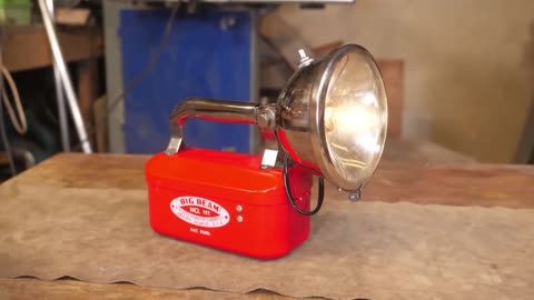 1950's Big Beam Flashlight Restoration --- AF invention