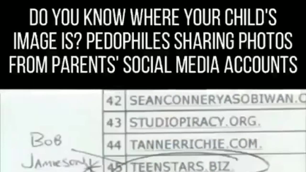 PEDOPHILES sharing photos from parents social media