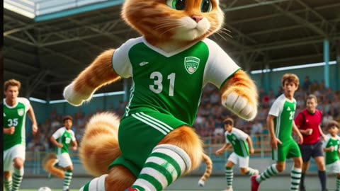 Strong Cat Plays Sports 😁💪