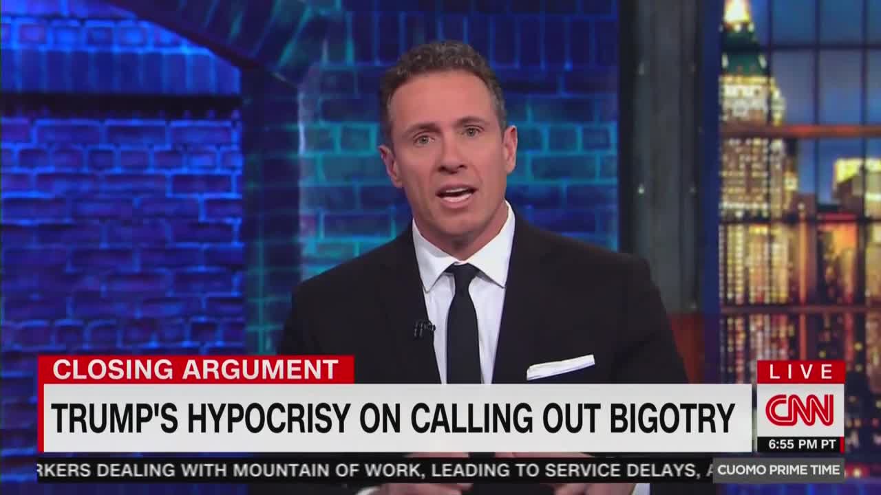 Chris Cuomo accuses Trump of hypocrisy