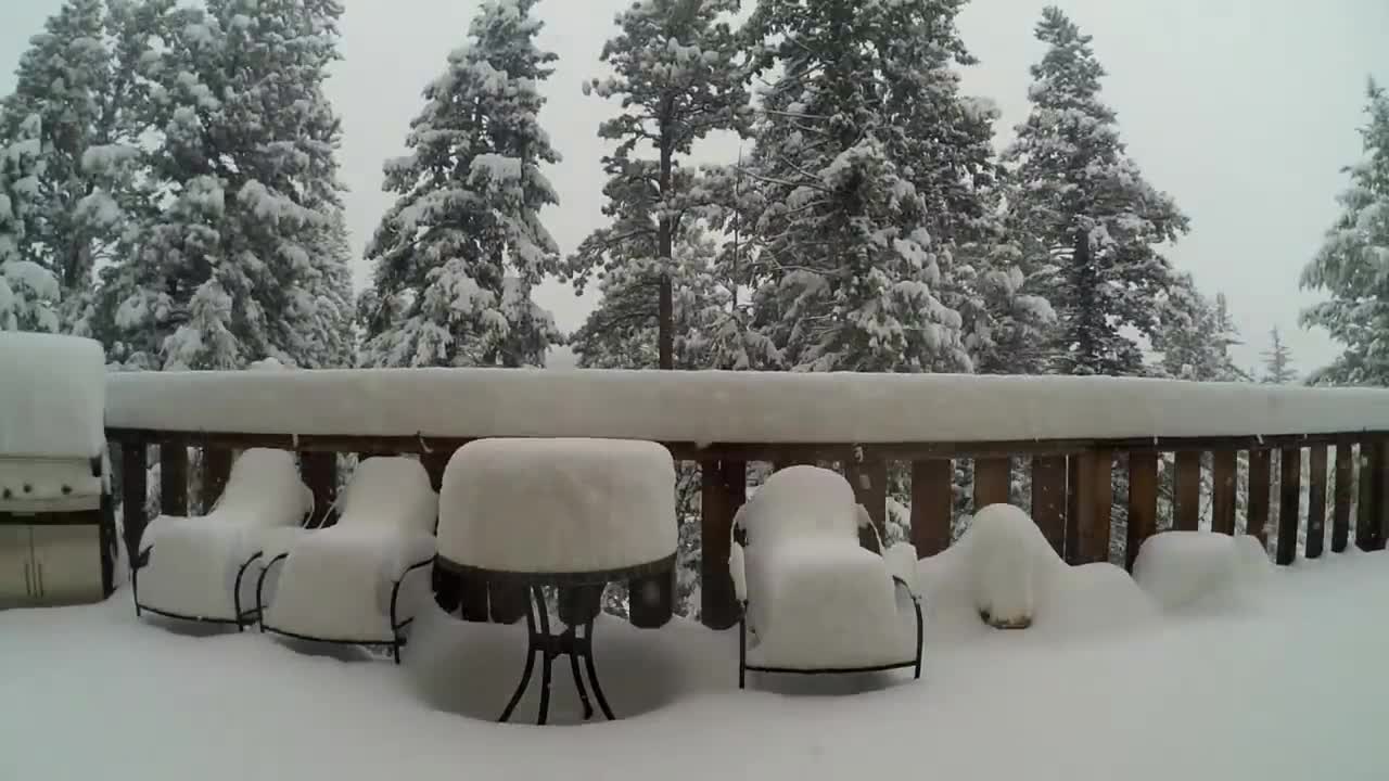 Four Feet of Snow Time Lapse in Evergreen Colorado - April 2016