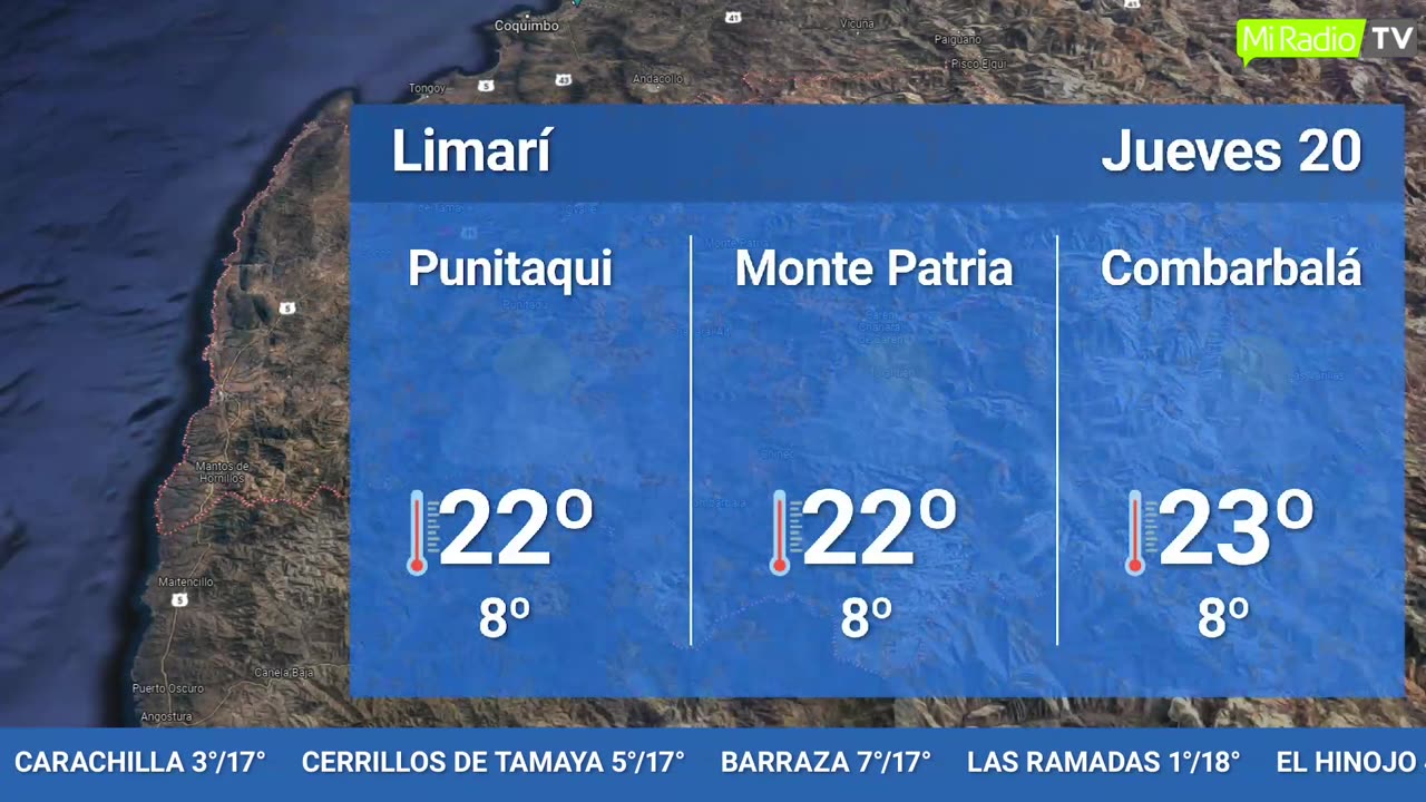 EL TIEMPO EN LA REGIÓN - MIÉRCOLES 19 DE JULIO