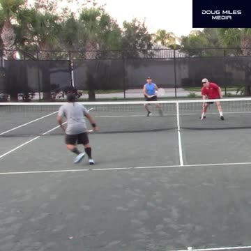GOOD ANGLE VOLLEY AT THE NET!