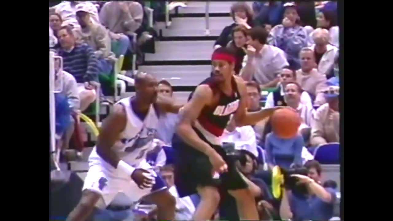 Rasheed Wallace 17 Points @ Jazz, 2000 Playoffs Game 3.