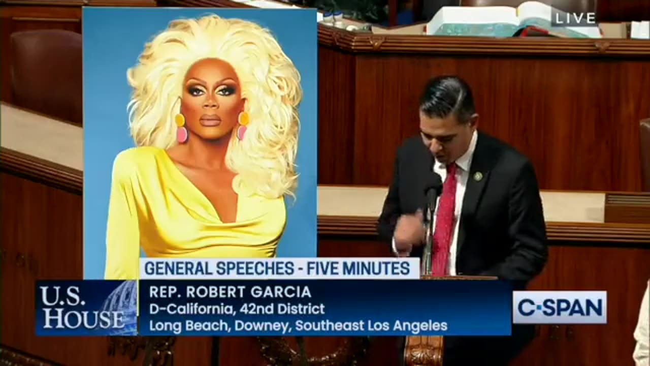 US Congressman Honors Drag Queen RuPaul on the House Floor