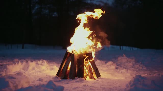 Winter fireplace, wood burning, sounds of wood burning, relaxation