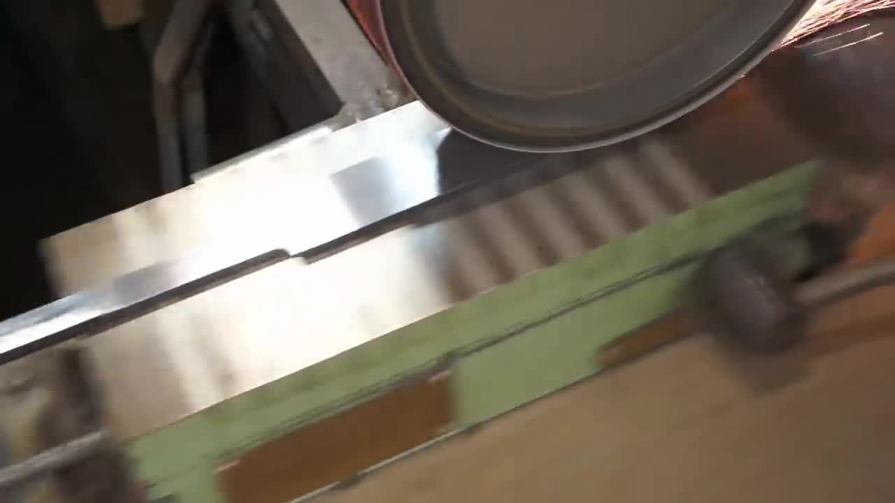 Damascus steel from two tape measures and 100 blades of stationery knives2