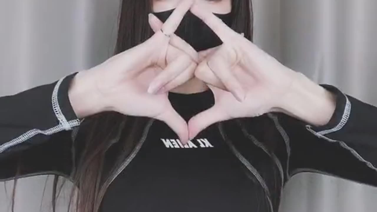 Sexy girl gesture dance and finger dance