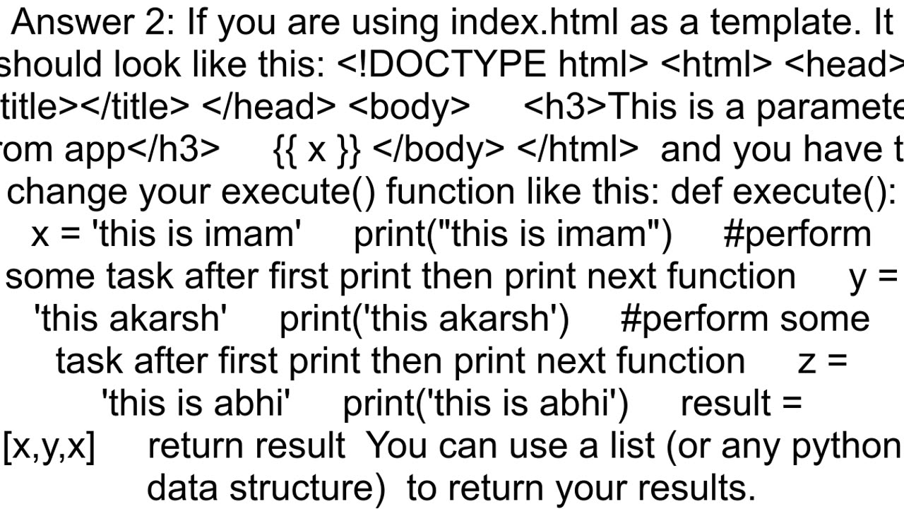 how to display python console output on html page using flask