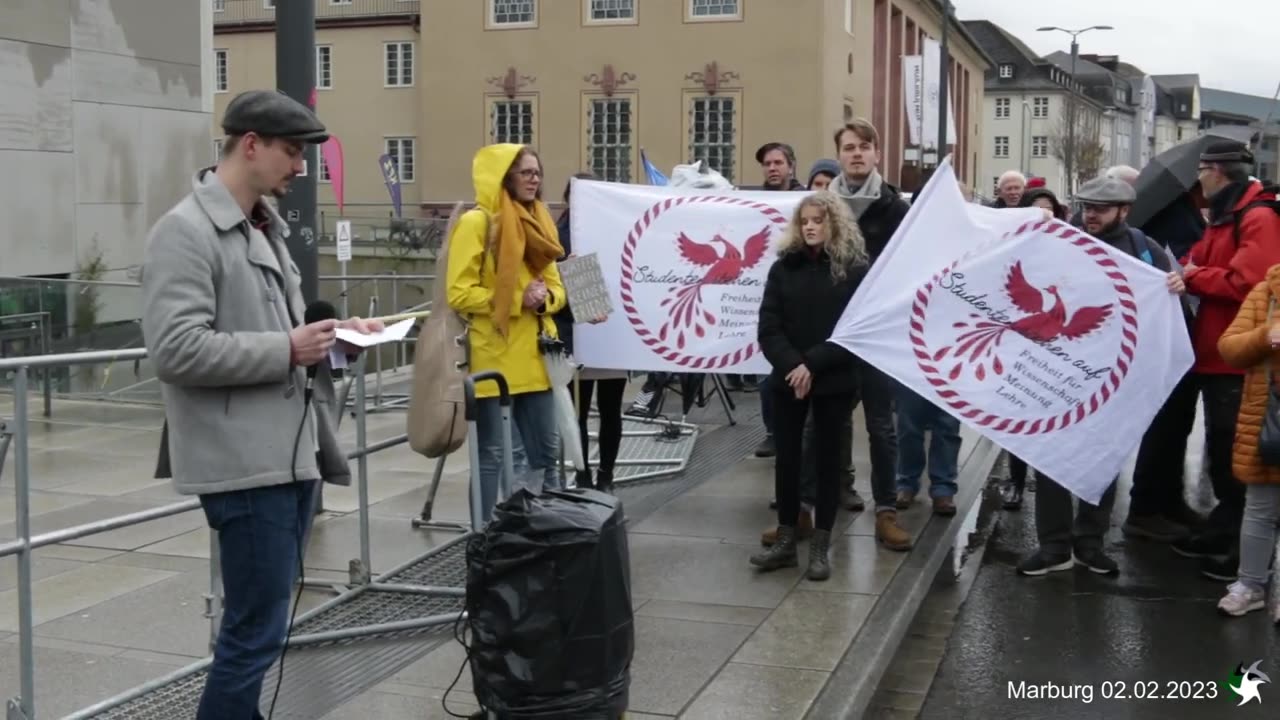 Kanzlerbesuch - Kundgebung von "Weiterdenken Marburg" - 02.02.2023