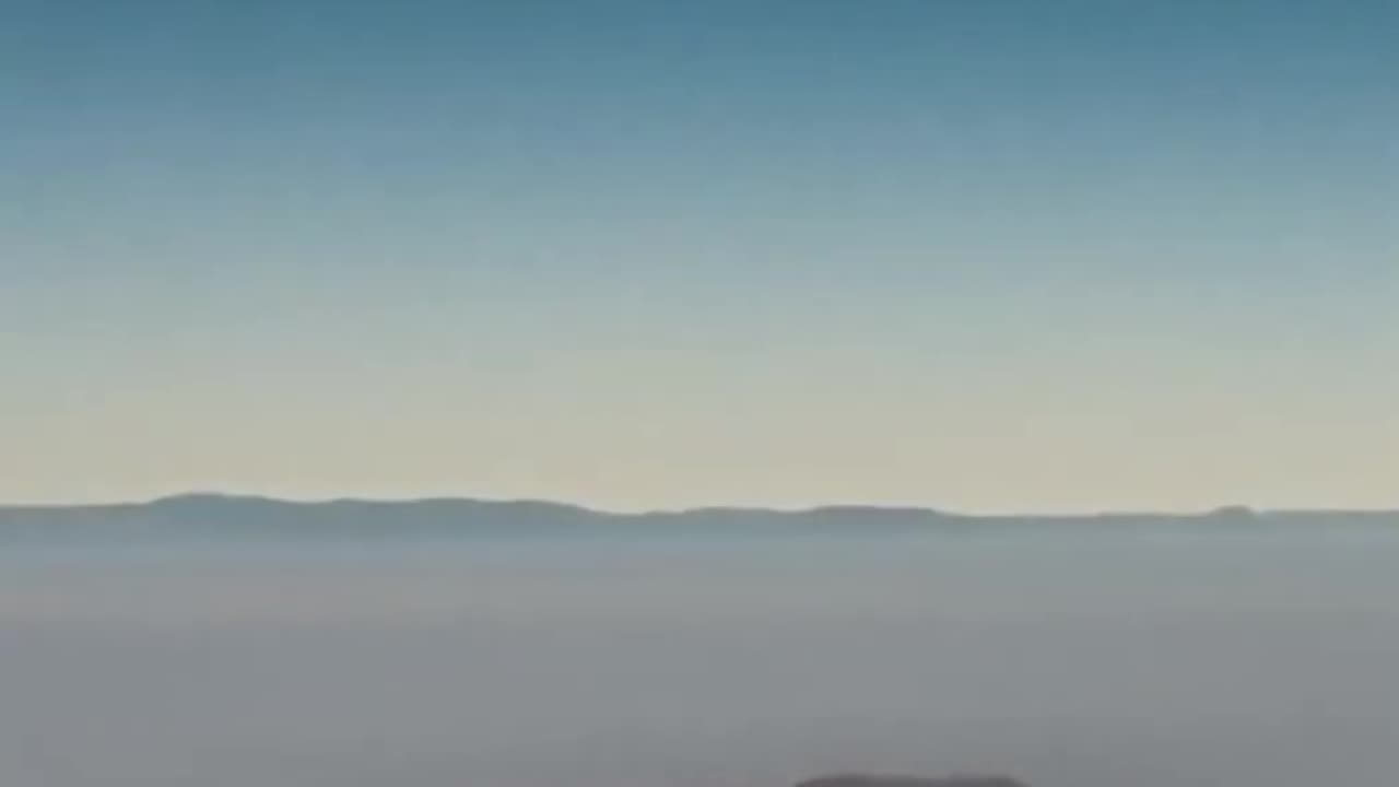 Early Morning Full Moon On The Mountains, In Quick Time.