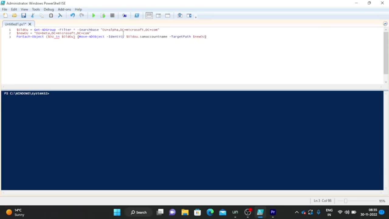 Move Active Directory Users from one OU to Another OU