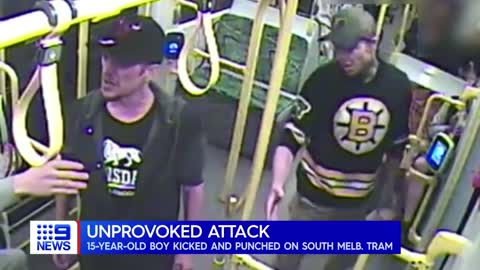 Teenager viciously attacked by two men on Melbourne tram