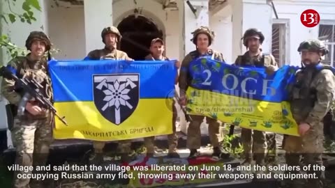 Ukrainian fighters shared images from another village they liberated in Zaporozhye region