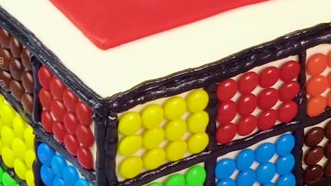 M&M Candy Decorating YOUTUBE CAKE