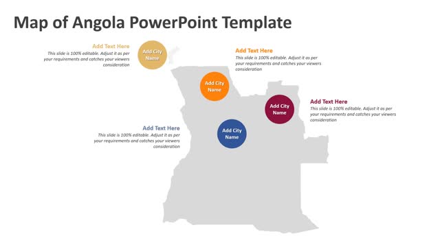 Map of Angola PowerPoint Template