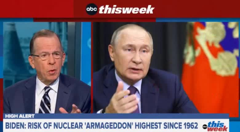 Fmr. Joint Chiefs chairman Adm. Mike Mullen says he's "a little concerned about the language" from Biden on nuclear war & says the US should "do everything we possibly can to try to get to the table" to negotiate with Russia.