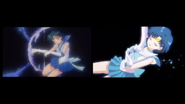 Aqua Rhapsody Comparison ( SuperS VS Sailor Moon Eternal )