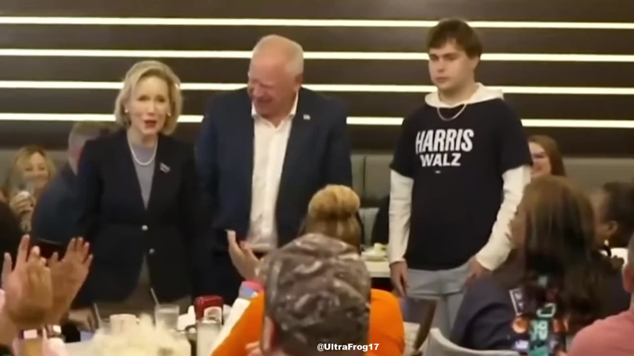 Walz wife claims they have momentum in crowd of tens