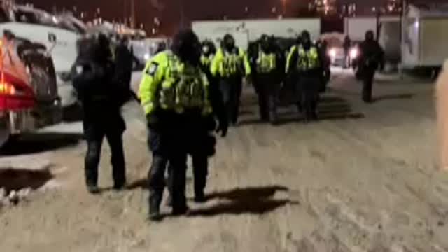Covid tyranny protesters chanting "shame"