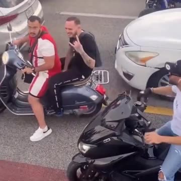 Bikers shut down traffic in Miami.