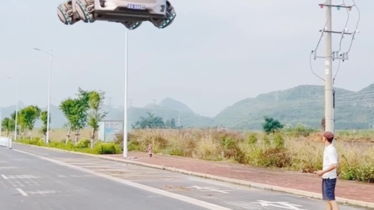 Flying car😱 #car #trending #viral #flyingcar #funnycar