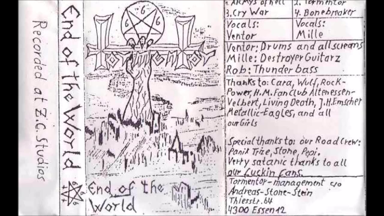 tormentor (pre kreator) - 1984 - End Of The World demo