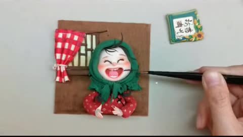 The new year is really lively#tiktok #foryou #clay #claytutorial #handmade #doll (2)