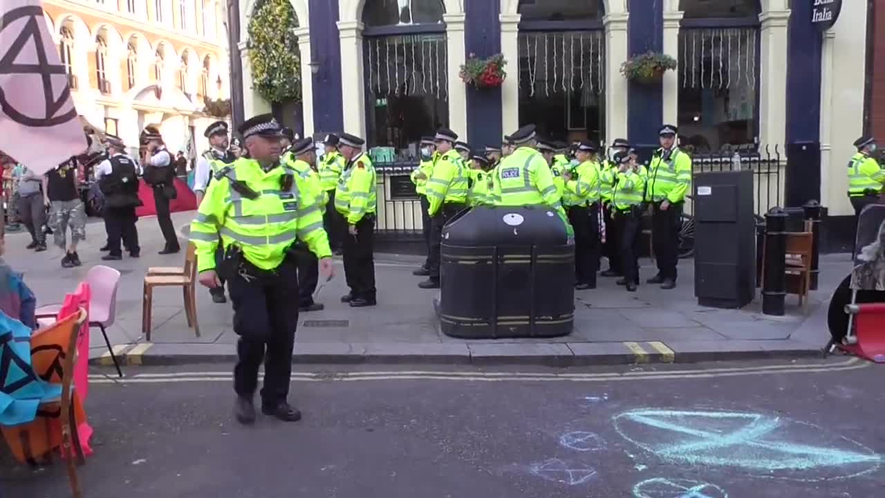 Police give their warning over loud speaker before snatching every one of the streets