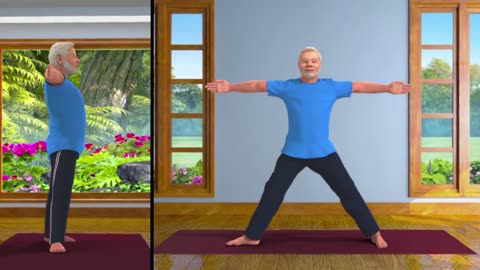 Yoga with guruji_ Trikonasana English