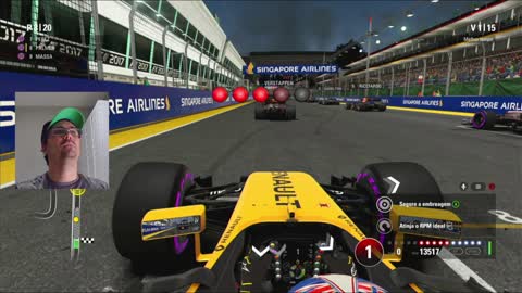 F1 2017 (XBOX ONE) GAMEPLAY / SINGAPURA - 14º Corrida / Mais um circuito de rua