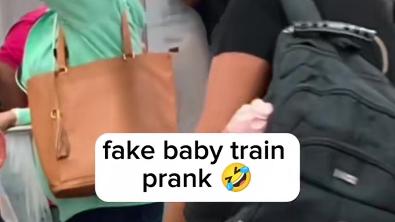 Fake beby train prank