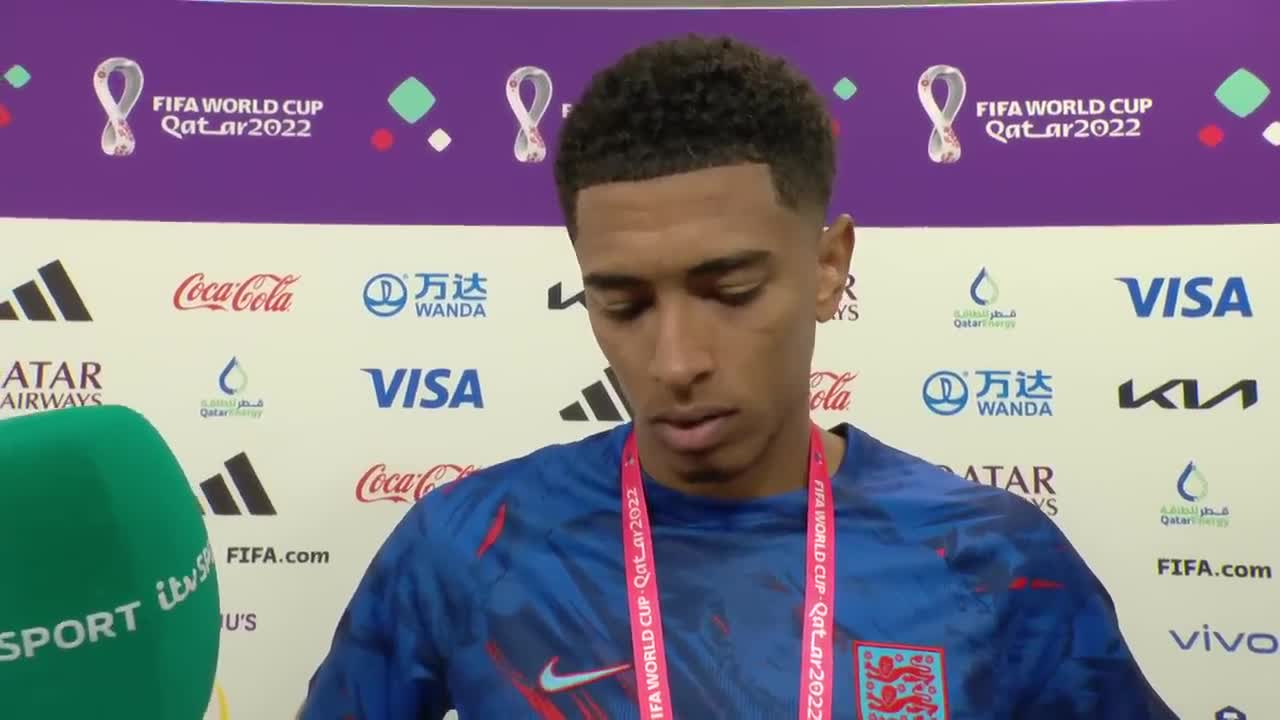 Jude Bellingham, Harry Maguire & Kyle Walker react to England's exit from the World Cup _ ITV Sport
