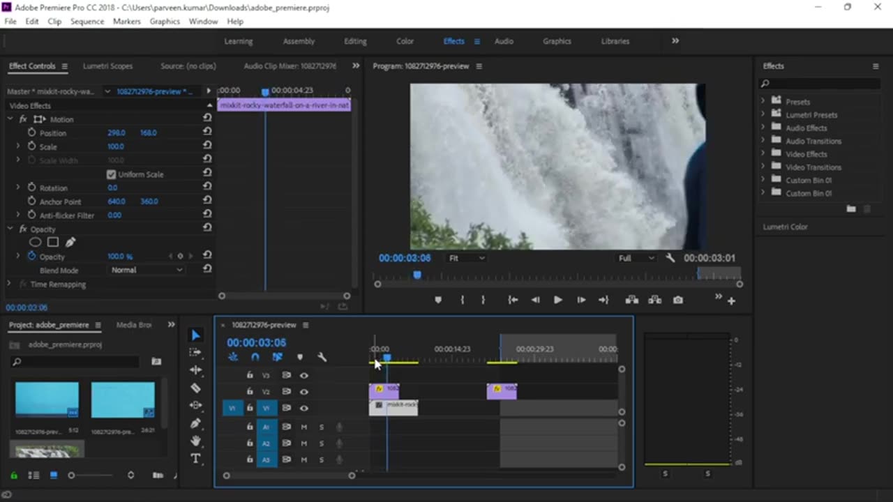 Adobe Premiere Pro – Masking Transition Effect