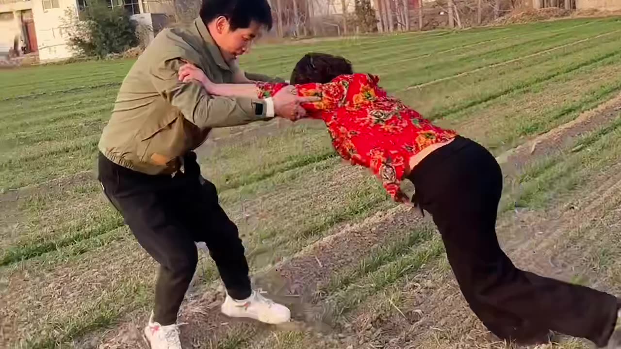 Funny fighting girl