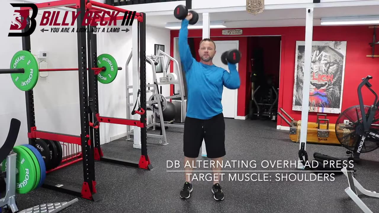 DB Alternating Overhead Press