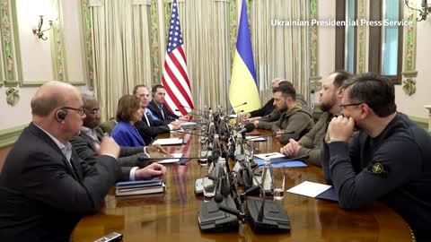 Ukraine's Zelenskiy meets U.S.' Pelosi in Kyiv