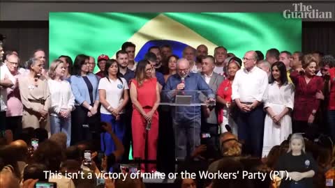 Lula celebrates after declared winner in election