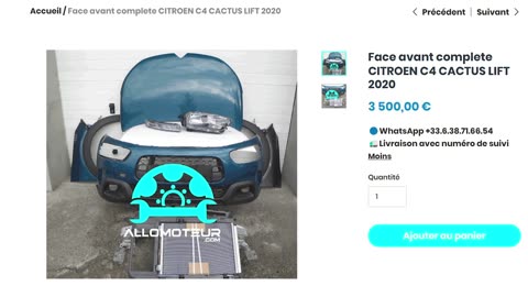 ALLOMOTEUR.COM - Face avant complete CITROEN C4 CACTUS LIFT 2020