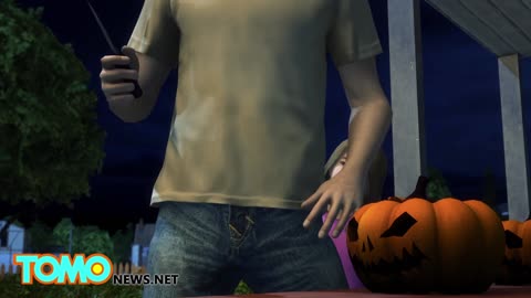 Halloween home intrusion: Dad carving pumpkins with kid uses knife to end crime spree - TomoNews
